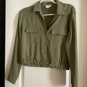 Army green blouse